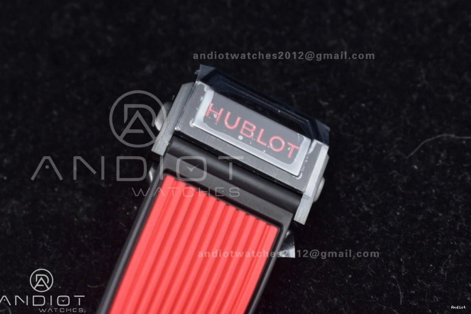 Rubber 1:1 Red Big A1280 Skeleton on Strap Unico Dial Best Edition Magic BBF Ceramic Bang Red 1207